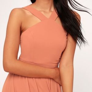 Lulu’s Air of Romance Rusty Rose Max Dress